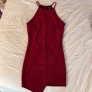 Red velvet dress